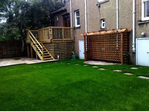 trellis panels with pergola